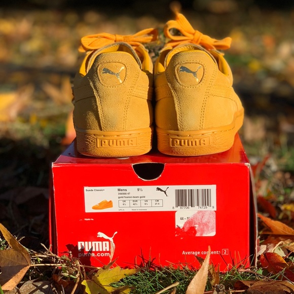 Rare yellow on yellow Puma Clyde worn only once - Picture 2 of 3